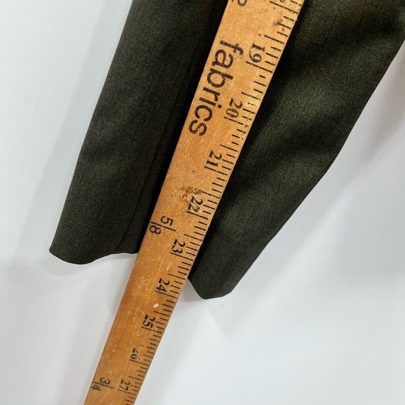 Lafayette 148 Green Wool Career Business Pleated Back Blazer Size 4 - Picture 4 of 10